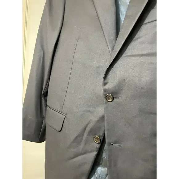 Hickey Freeman Tasmanian Super 130's Wool Double Breasted Coat Business Jacket - Picture 4 of 8